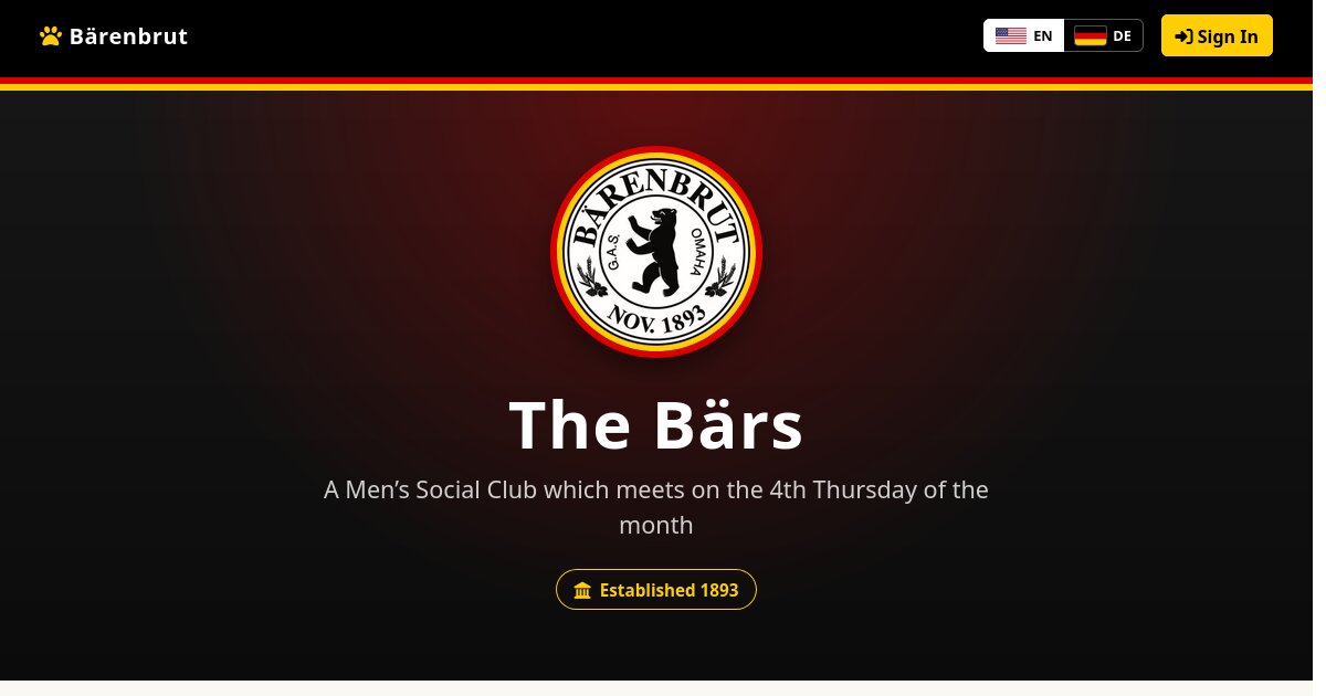 Bärenbrut website preview